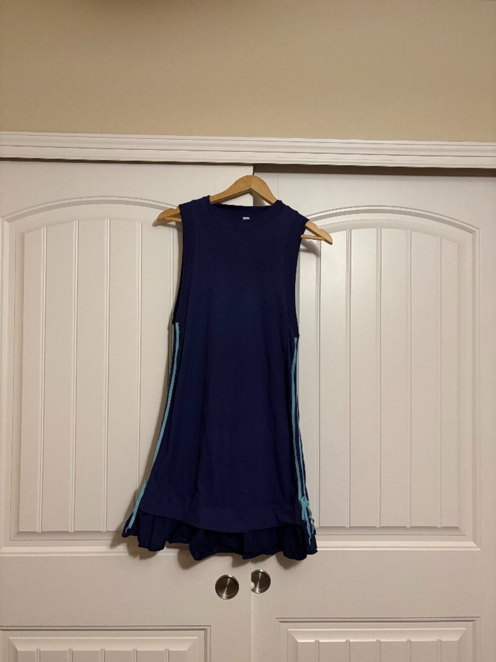 Daily Practice Anthropologie Athletic Dress XS Xtra Small Navy Blue Ribbon Trim